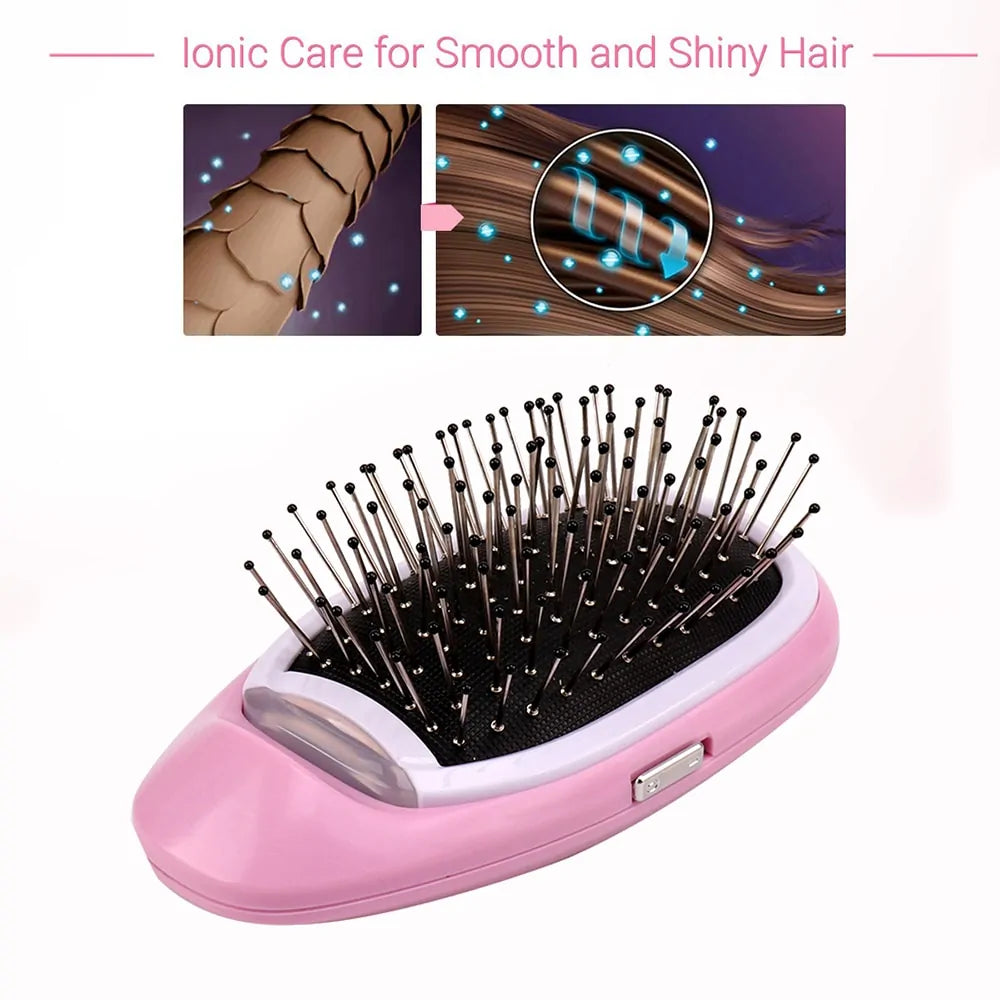 Portable Electric Ionic Hairbrush