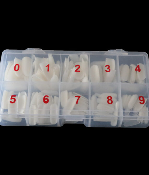 500‑Piece Transparent Nail Tips Box