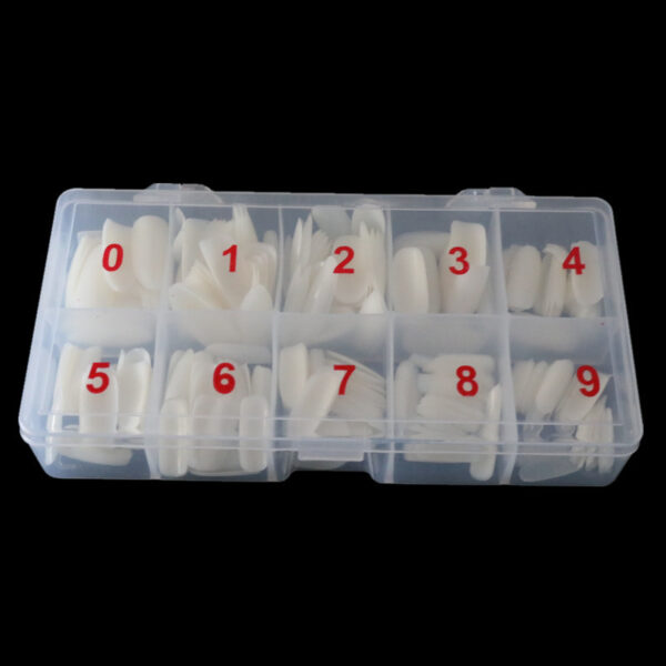 500‑Piece Transparent Nail Tips Box