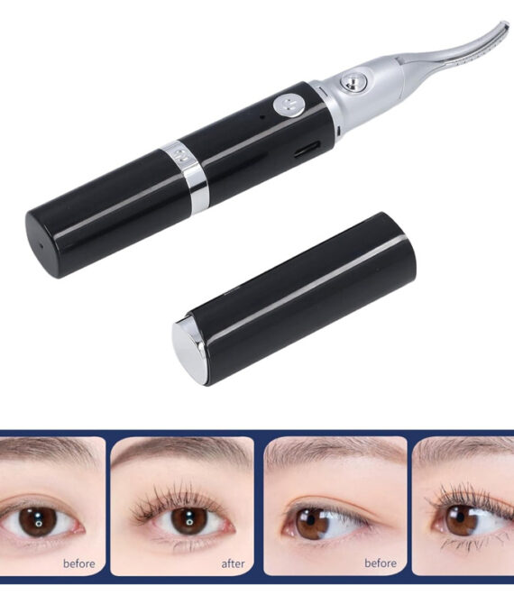 2‑in‑1 Heated Eyelash Curler & Eyebrow Trimmer – Portable Beauty Tool
