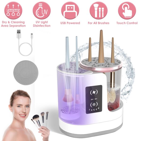 4‑in‑1 Electric Makeup Brush Cleaner – USB Powered