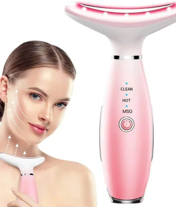 Neck & Face Massager – 3‑in‑1 Facial Sculpting Tool with Heat & Vibration | StarabeautyUSA