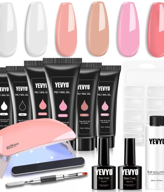 Poly Gel Nail Extension Kit With UV Lamp