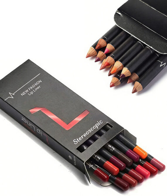 12‑Color Lip Liner Set – Vegan & Longwear