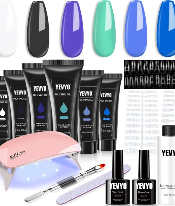 Poly Gel Nail Extension Kit With UV Lamp (Beginner Set)